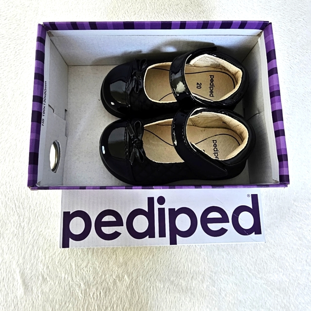PEDIPED | Little Girl's Naomi Dress School Shoes w/Flex Fit System, EU 20, Black - Picture 7 of 15